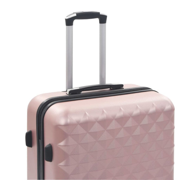 Luggage Sets Hardcase Trolley Set 3 Pcs Rose Gold Abs