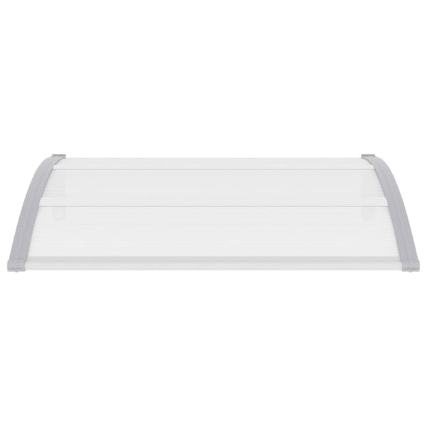 Door Canopy Grey And Transparent 120X80 Cm Pc Awning & Canopy Parts