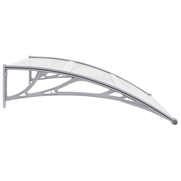 Door Canopy Grey And Transparent 120X80 Cm Pc Awning & Canopy Parts