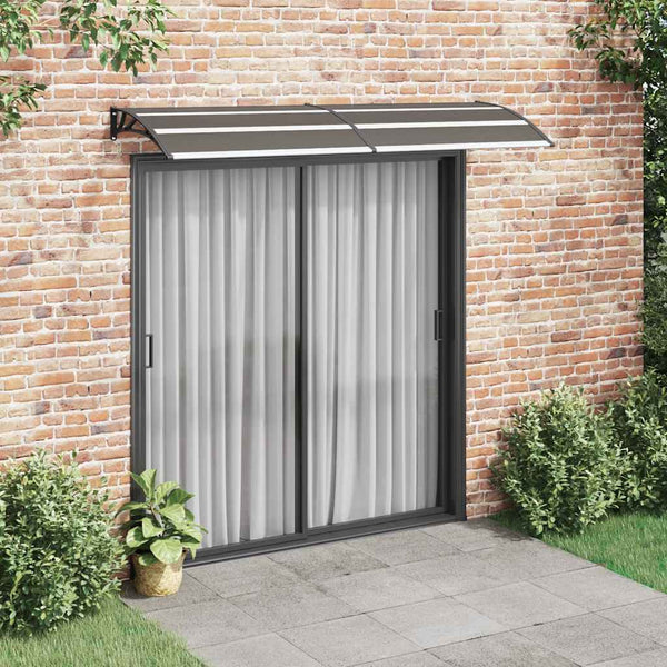 Vidaxl Door Canopy Black 240X75cm Pc Awning & Canopy Parts