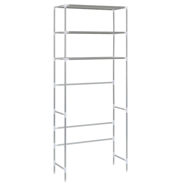 3 Tier Storage Rack Over Laundry Machine Silver 69X28x169 Cm Shelves