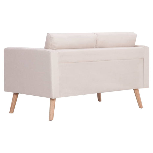 2 Seater Sofa Fabric Cream Sofas Armchairs & Couches