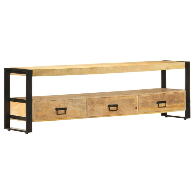 Tv Cabinet 150X30x45 Cm Solid Mango Wood Tv Stands & Entertainment Units