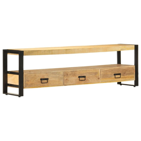 Tv Cabinet 150X30x45 Cm Solid Mango Wood Tv Stands & Entertainment Units