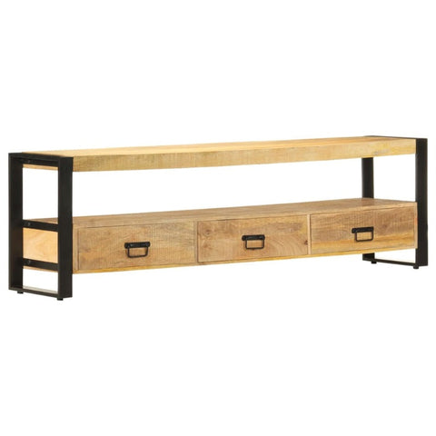Tv Cabinet 150X30x45 Cm Solid Mango Wood Tv Stands & Entertainment Units