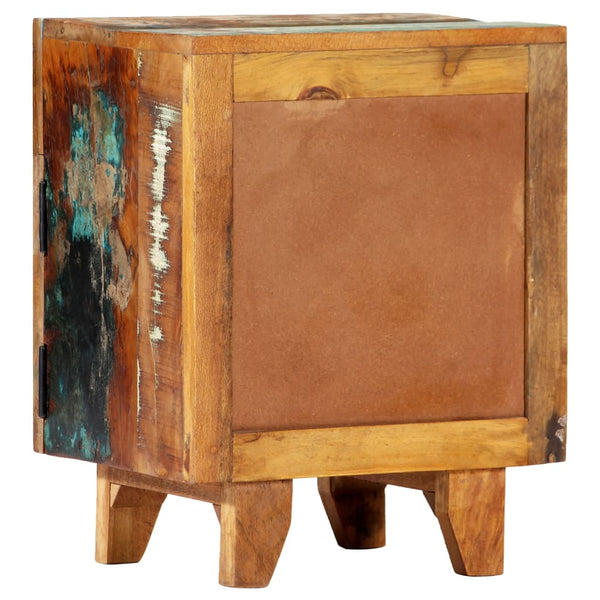 Vidaxl Hand Carved Bedside Cabinet 40X30x50 Cm Solid Reclaimed Wood Bedside Tables