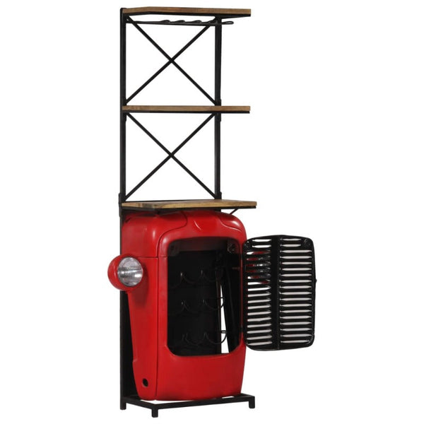 Tractor Wine Cabinet 49X31x172 Cm Solid Wood Mango Racks & Holders