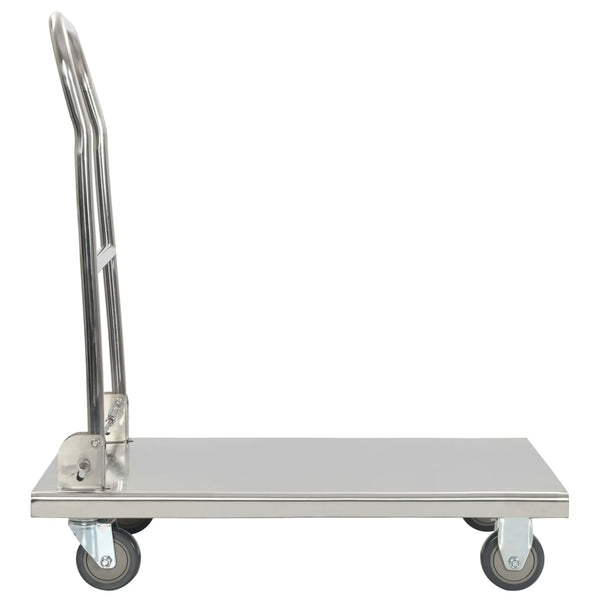 Kitchen Carts Platform Wagon Silver 82X53x86 Cm Stainless Steel