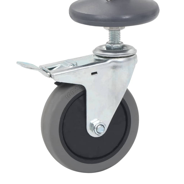 Vidaxl Kitchen Trolley For 16 Trays 38X55x163 Cm Stainless Steel Kitchen Carts