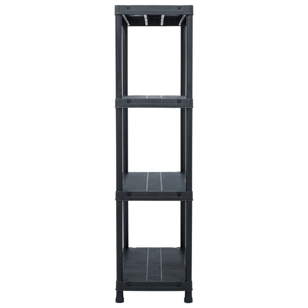 Storage Shelf Racks 2 Pcs Black 60X30x138 Cm Plastic Storage Units
