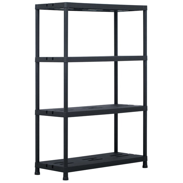 Storage Shelf Racks 2 Pcs Black 220 Kg 90X40x138 Cm Plastic Racks & Holders