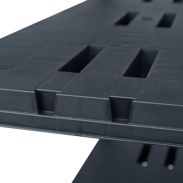 Vidaxl Black Plastic Storage Shelf Racks 2 Pcs 90X40x138 Cm 220 Kg Total Dressers & Chests Of Drawers