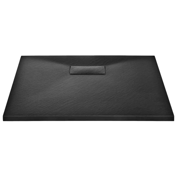 Shower Base Tray Smc Black 80X80 Cm Shower Trays & Bases