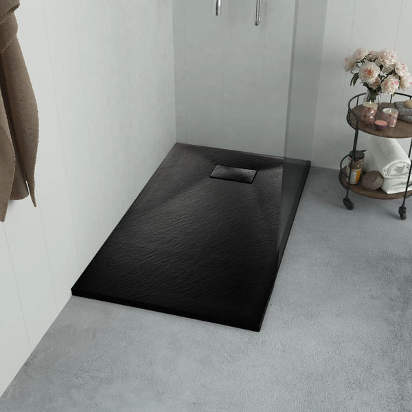 Vidaxl Shower Base Tray Smc Black 90X70 Cm Shower Trays & Bases