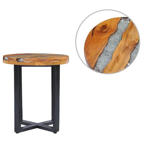 Coffee Table 40X45 Cm Solid Teak Wood And Polyresin Coffee Tables