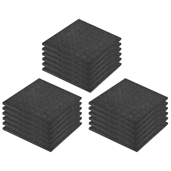 Fall Protection Tiles 18 Pcs Rubber 50X50x3 Cm Black Door Mats & Floor Mats