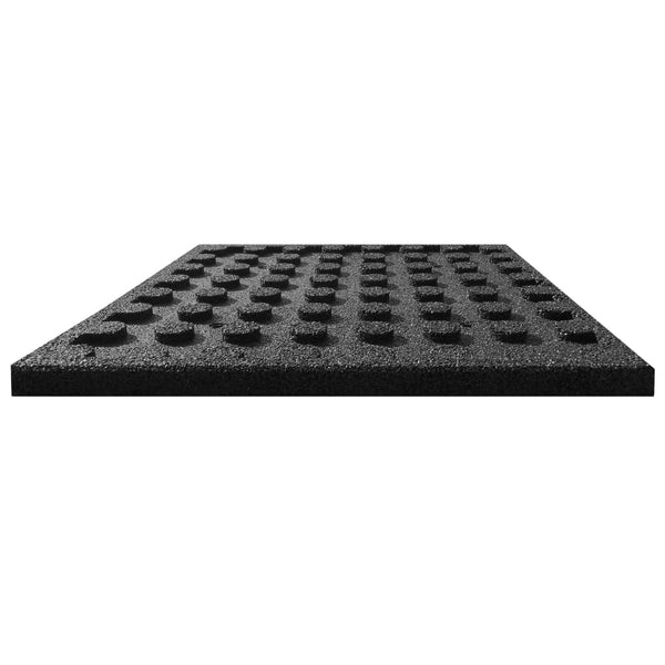 Fall Protection Tiles 18 Pcs Rubber 50X50x3 Cm Black Door Mats & Floor Mats