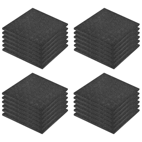 Fall Protection Tiles 24 Pcs Rubber 50X50x3 Cm Black Door Mats & Floor Mats