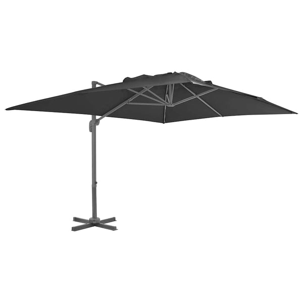 Vidaxl Garden Parasol With Portable Base Anthracite Shade Sails