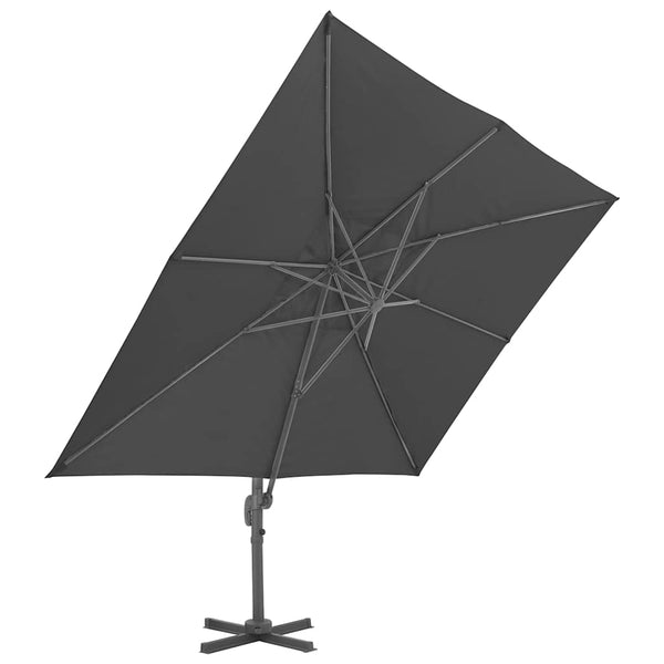 Vidaxl Garden Parasol With Portable Base Anthracite Shade Sails