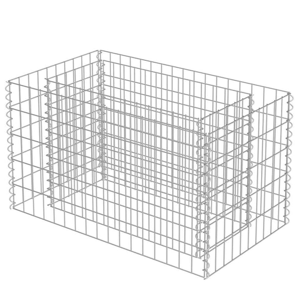 Vidaxl Gabion Raised Bed Galvanised Steel 90X50x50 Cm Raised Garden Beds