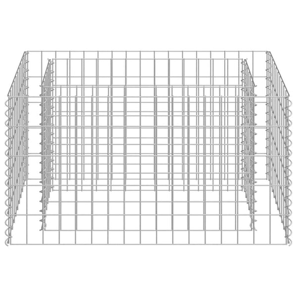 Vidaxl Gabion Raised Bed Galvanised Steel 90X50x50 Cm Raised Garden Beds