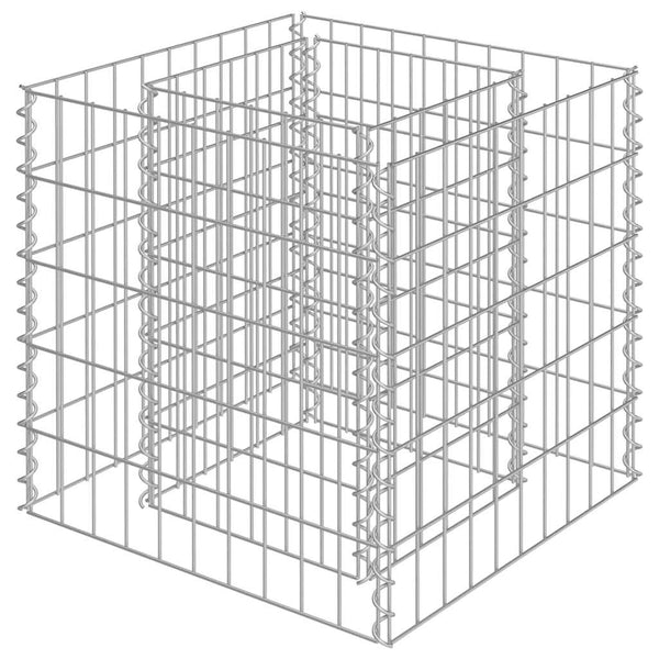 Vidaxl Gabion Raised Bed Galvanised Steel 50X50x50 Cm Raised Garden Beds