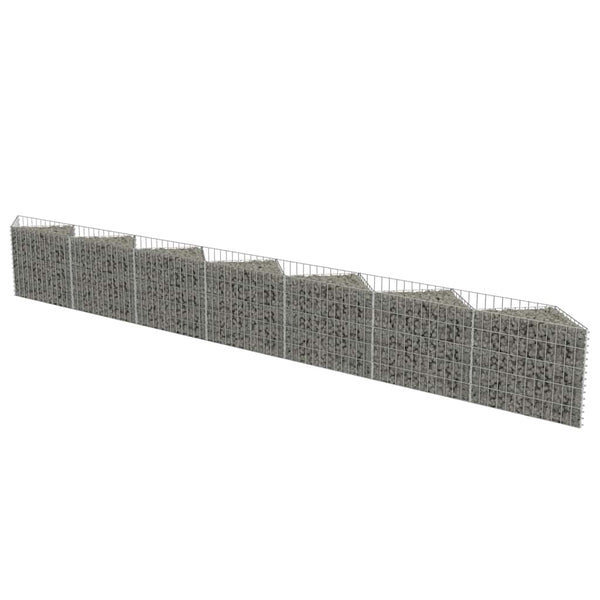 Vidaxl Gabion Wall Galvanised Steel 450X30x50 Cm Gabion Baskets