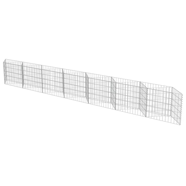 Vidaxl Gabion Wall Galvanised Steel 450X30x50 Cm Gabion Baskets