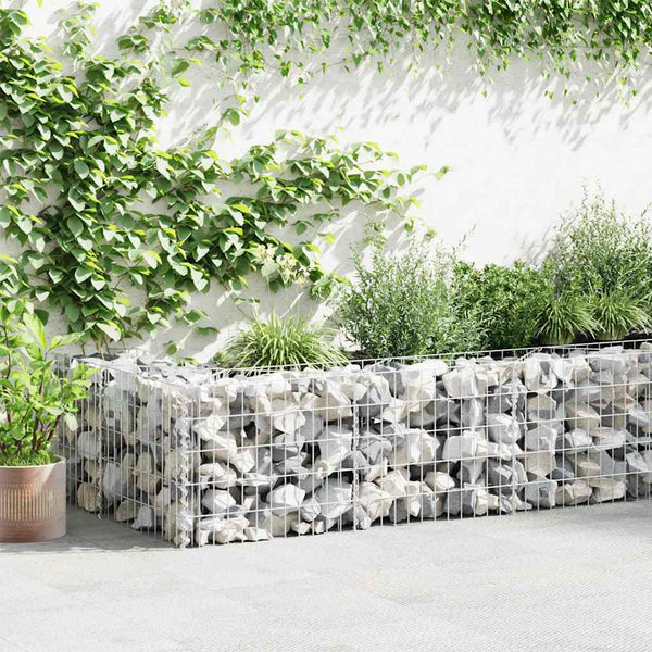 Vidaxl Gabion Wall Galvanised Steel 450X30x50 Cm Gabion Baskets