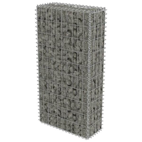 Vidaxl Gabion Wall With Covers Galvanised Steel 50X20x100 Cm Fence Panels