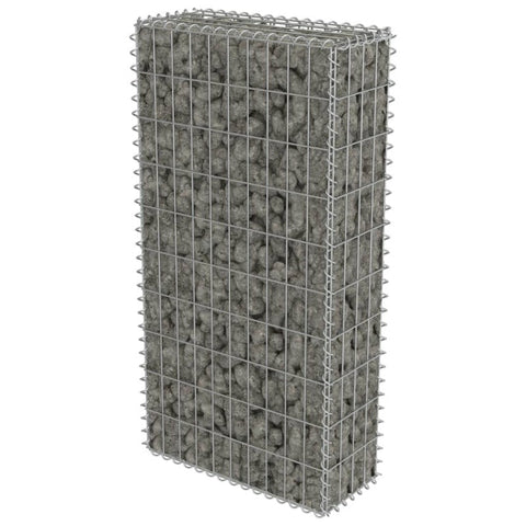Vidaxl Gabion Wall With Covers Galvanised Steel 50X20x100 Cm Fence Panels