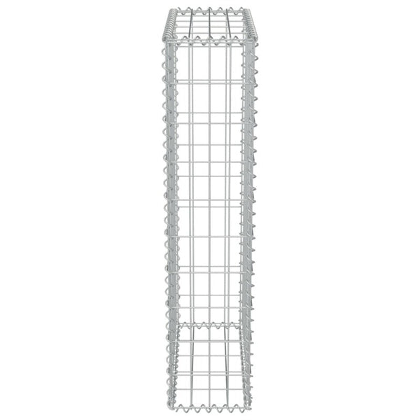 Vidaxl Gabion Wall With Covers Galvanised Steel 50X20x100 Cm Fence Panels