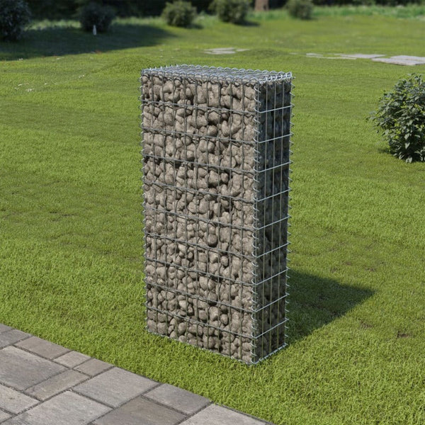 Vidaxl Gabion Wall With Covers Galvanised Steel 50X20x100 Cm Fence Panels