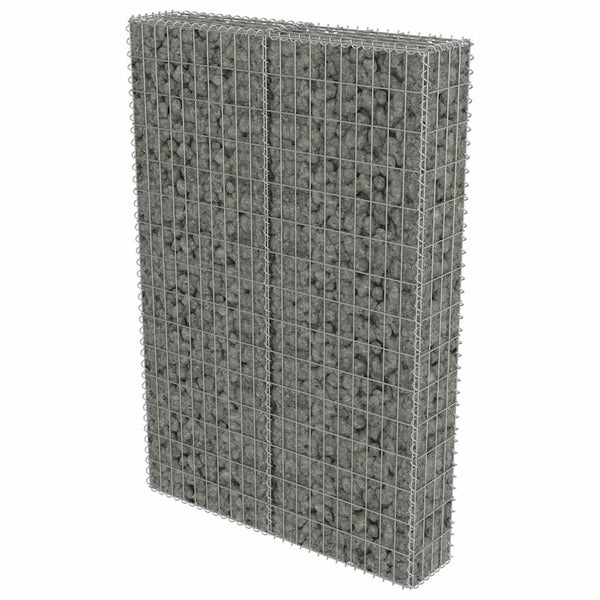 Gabion Wall With Covers Galvanised Steel 100X20x150 Cm Gabion Baskets