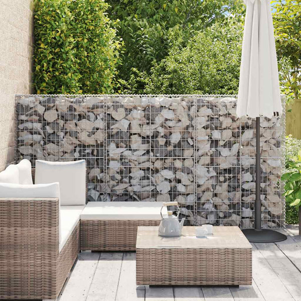 Gabion Wall With Covers Galvanised Steel 100X20x150 Cm Gabion Baskets