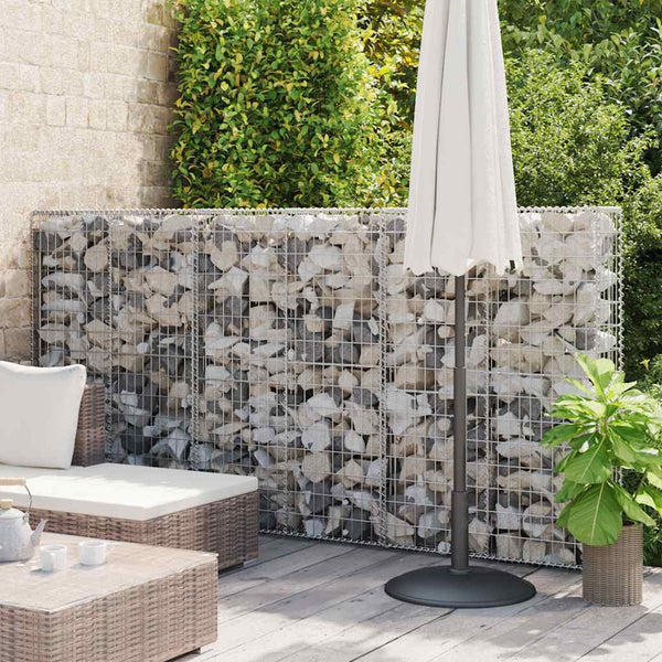 Gabion Wall With Covers Galvanised Steel 100X20x150 Cm Gabion Baskets