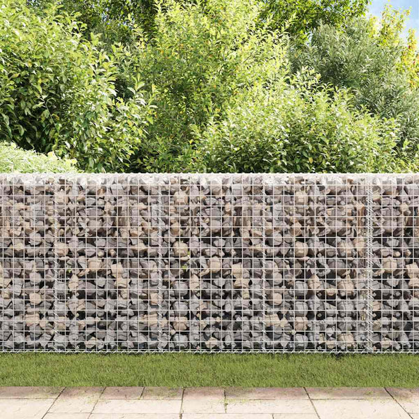 Vidaxl Gabion Wall With Covers Galvanised Steel 200X20x85cm Gabion Baskets