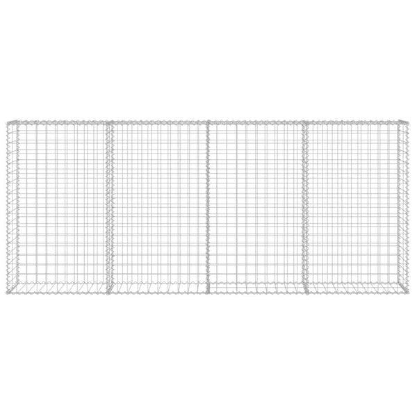 Vidaxl Gabion Wall With Covers Galvanised Steel 200X20x85cm Gabion Baskets