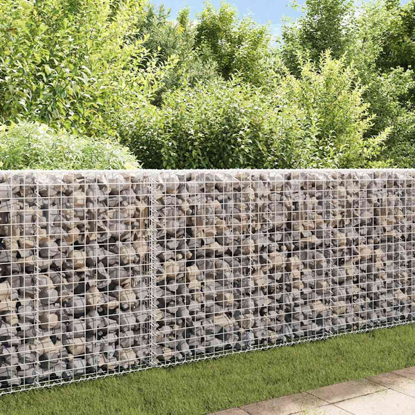 Vidaxl Gabion Wall With Covers Galvanised Steel 200X20x85cm Gabion Baskets