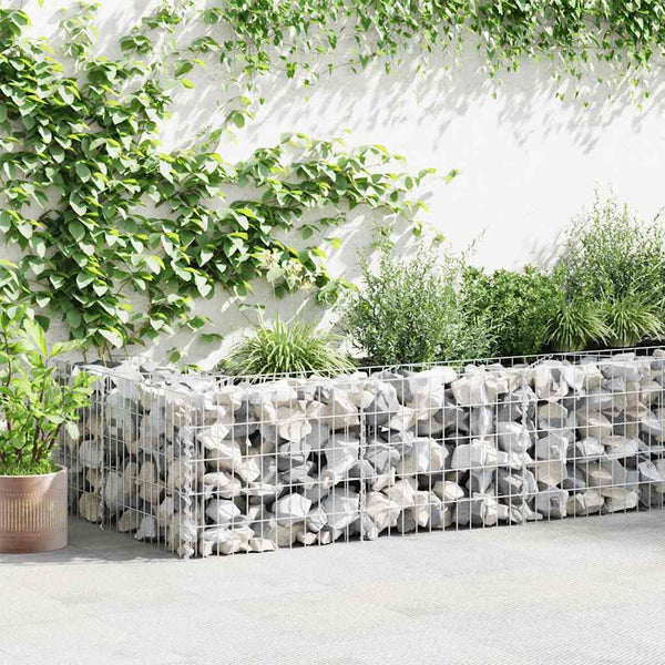 Gabion Wall With Covers Galvanised Steel 600X50x50 Cm Gabion Baskets