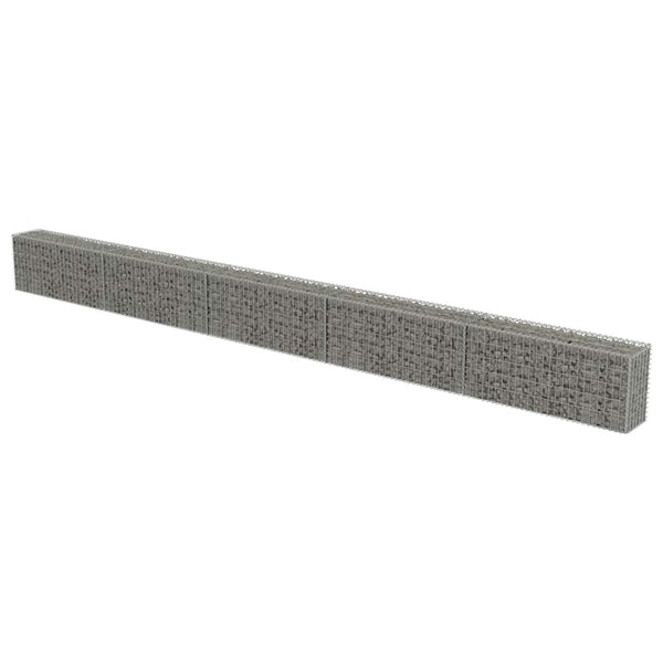 Vidaxl Gabion Wall With Covers Galvanised Steel 600X30x50 Cm Gabion Baskets