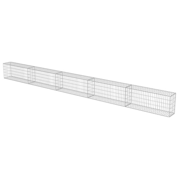 Vidaxl Gabion Wall With Covers Galvanised Steel 600X30x50 Cm Gabion Baskets