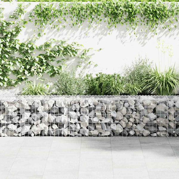 Vidaxl Gabion Wall With Covers Galvanised Steel 600X30x50 Cm Gabion Baskets