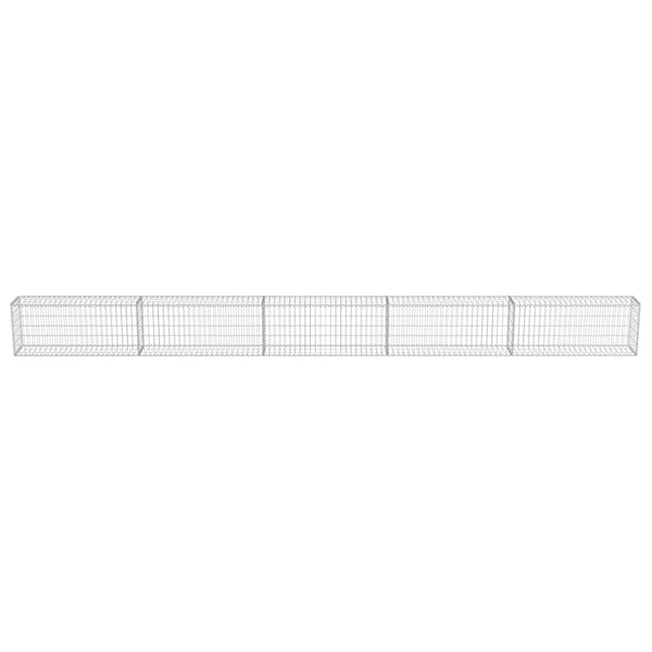 Vidaxl Gabion Wall With Covers Galvanised Steel 600X30x50 Cm Gabion Baskets