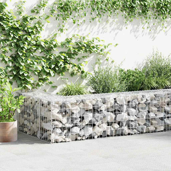 Vidaxl Gabion Wall With Covers Galvanised Steel 600X30x50 Cm Gabion Baskets