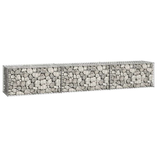 Vidaxl Gabion Wall With Covers Galvanised Steel 300X50x50 Cm Fence Panels