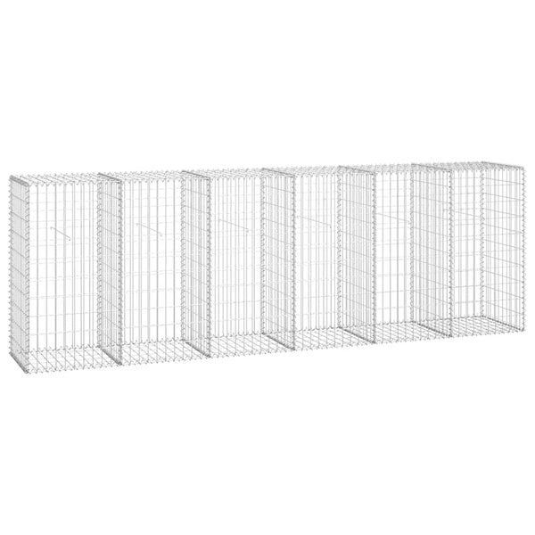 Vidaxl Gabion Wall With Covers Galvanised Steel Gabion Baskets