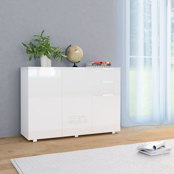 Sideboard High Gloss White 107X35x80.5 Cm Sideboards & Buffets