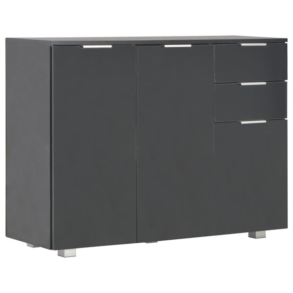 Sideboard High Gloss Black 107X35x80.5 Cm Sideboards & Buffets